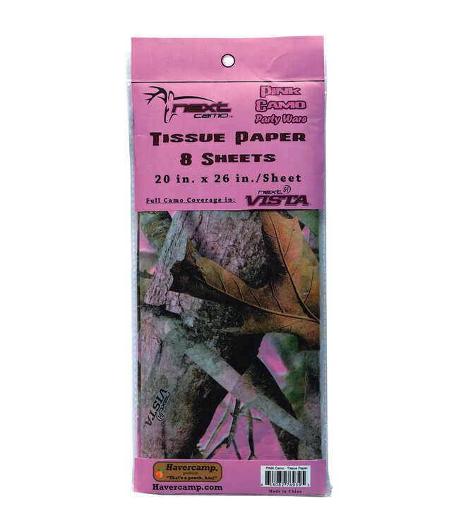 HAVERCAMP PRODUCTS Pink Camo – Tissue Paper 8 sheets