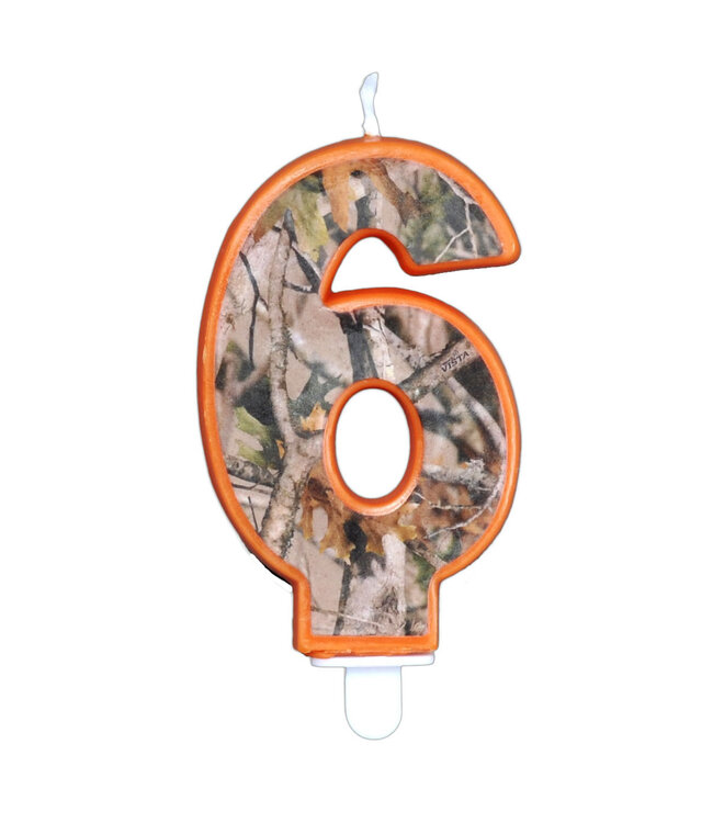HAVERCAMP PRODUCTS Camo – Birthday Candle – Number Six