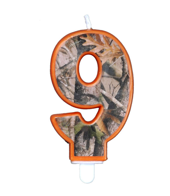 HAVERCAMP PRODUCTS Camo – Birthday Candle – Number Nine