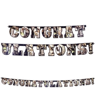 HAVERCAMP PRODUCTS Camo – Banner “Congratulations” 7″ High