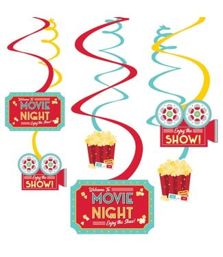 Movie Night Swirl Decorations