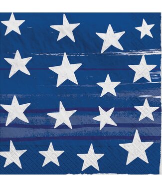 AMSCAN Painted Patriotic Beverage Napkins