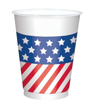 AMSCAN Patriotic Printed Plastic Cups