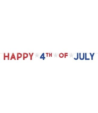 AMSCAN Happy 4th of July Letter Banner