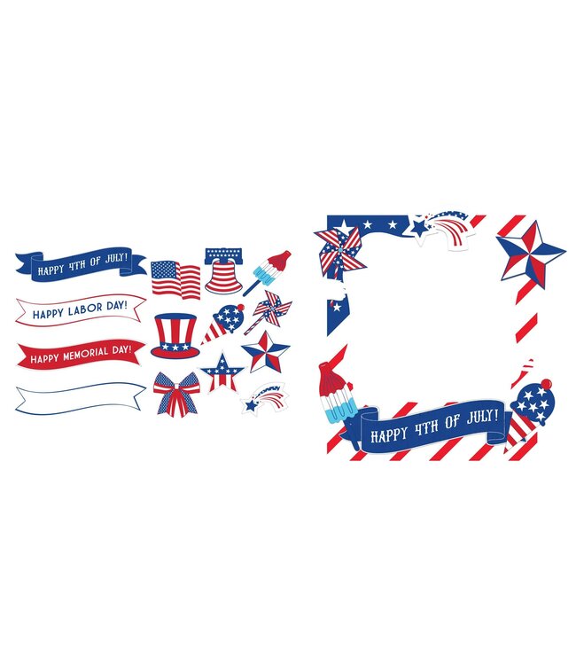 Amscan Patriotic Customizable Giant Photo Frame