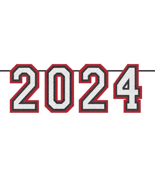 2024 Oversized Felt Banner - Red