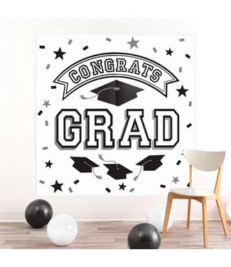 White Graduation Backdrop