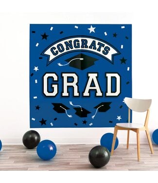 Blue Graduation Backdrop