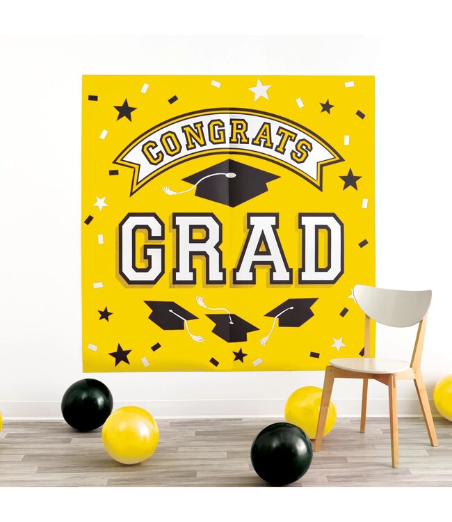 Yellow Graduation Backdrop