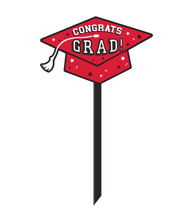 Lawn Sign Grad - Red