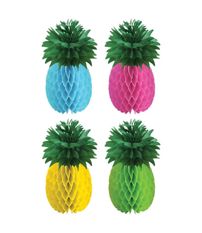 AMSCAN Pineapple Honeycomb Centerpieces