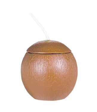 AMSCAN Coconut Shaped Cup w/Straw