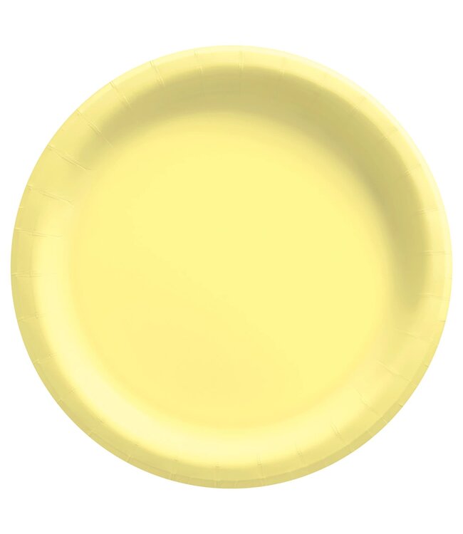 20ct Paper Plates Light Yellow