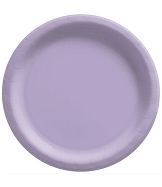 6 3/4" Round Paper Plates, High Ct. - Lavender
