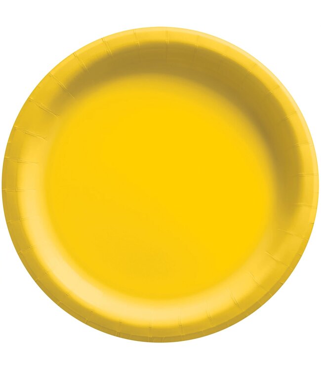 50ct 6.75in Paper Plates - Yellow