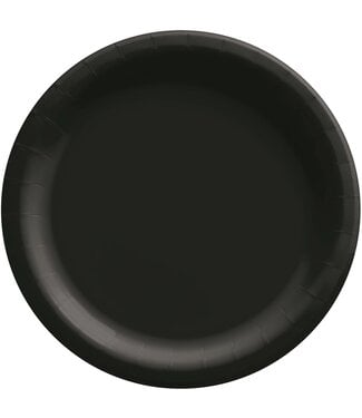 50ct 6.75in Paper Plates - Black