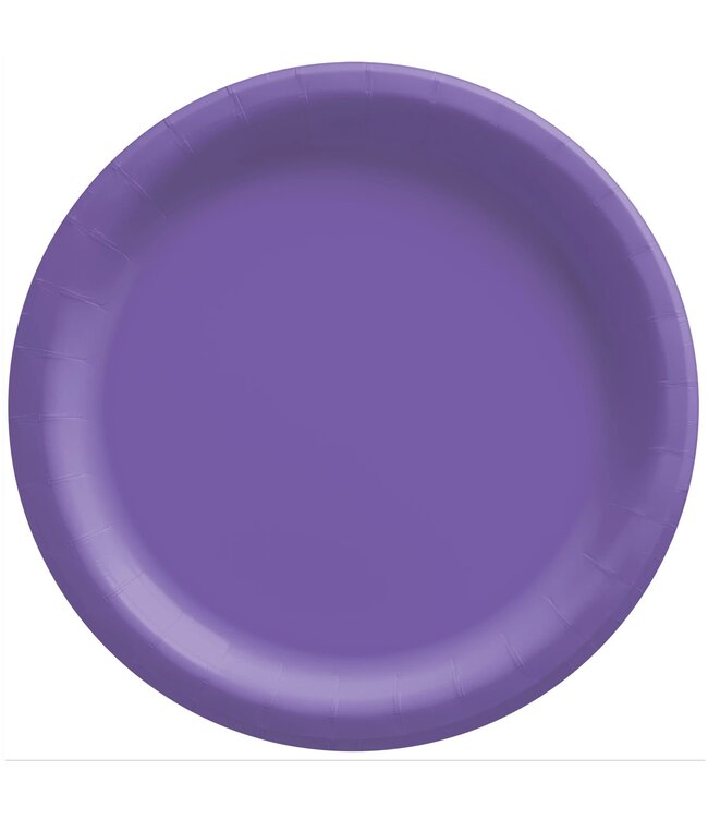 New Purple 6 3/4" Round Paper Plates - 50ct