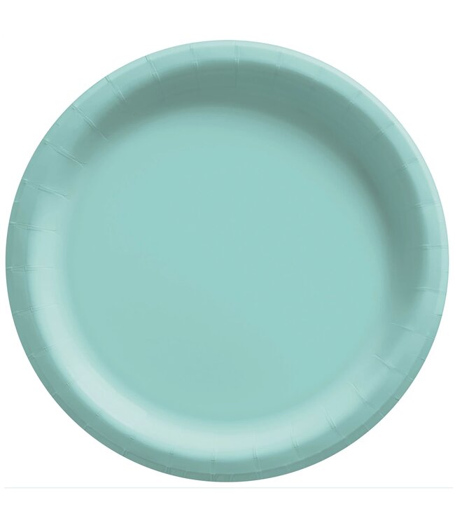 Robin's Egg Blue 6 3/4" Round Paper Plates - 50ct