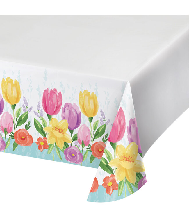 Tulip Blooms Paper Tablecover