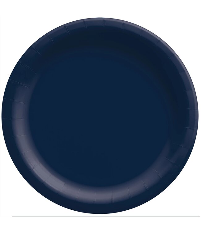 Navy 6 3/4" Round Paper Plates - 50ct