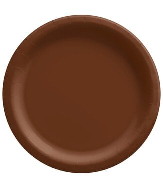 20ct 9in Paper Plates Chocolate Brown