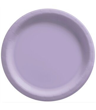 8 1/2" Round Paper Plates, High Ct. - Lavender