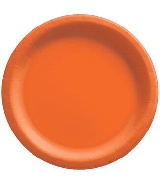 8 1/2" Round Paper Plates, High Ct. - Orange Peel
