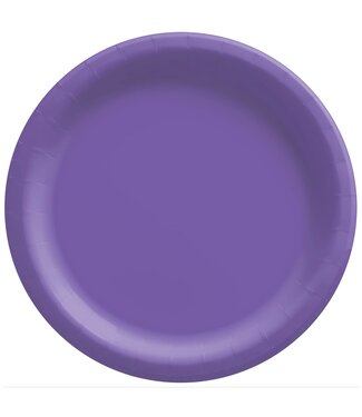 8 1/2" Round Paper Plates, High Ct. - New Purple
