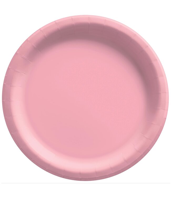 8 1/2" Round Paper Plates, High Ct. - New Pink