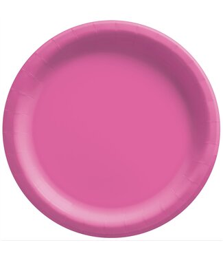 50ct 10in bright pink paper plates