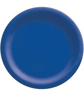 10" Round Paper Plates, High Ct. - Bright Royal Blue