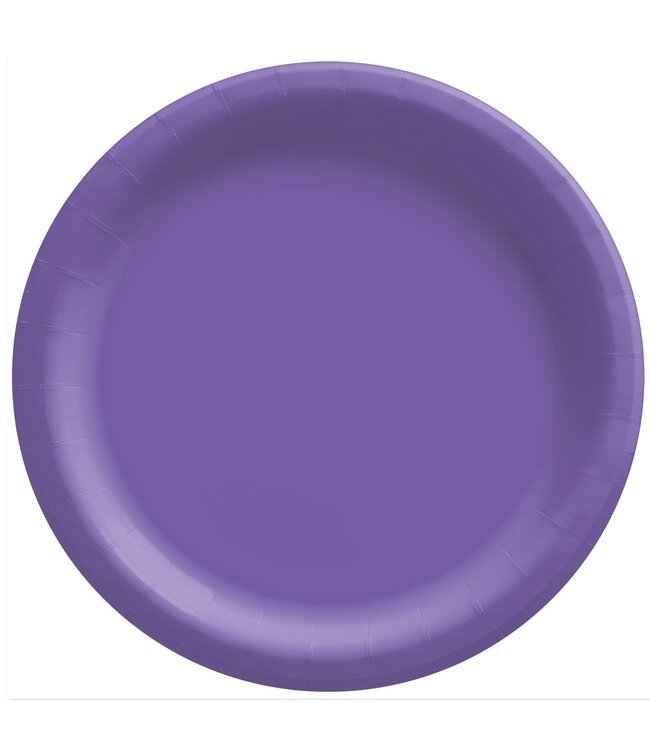 New Purple 10" Round Paper Plates - 50ct