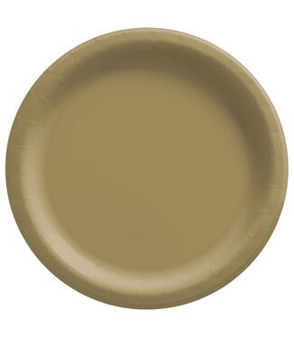 10" Round Paper Plates, High Ct. - Gold