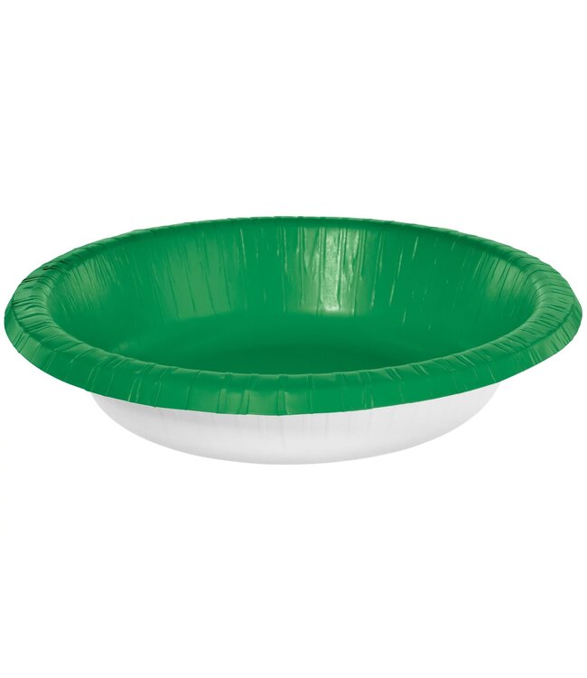 20 oz. Paper Bowls, Mid Ct. - Festive Green