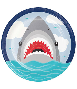 Shark Party Dinner Plates - 8ct