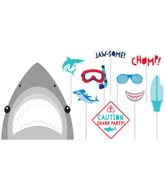 Creative Converting Shark Party Photo Booth Props - 10ct