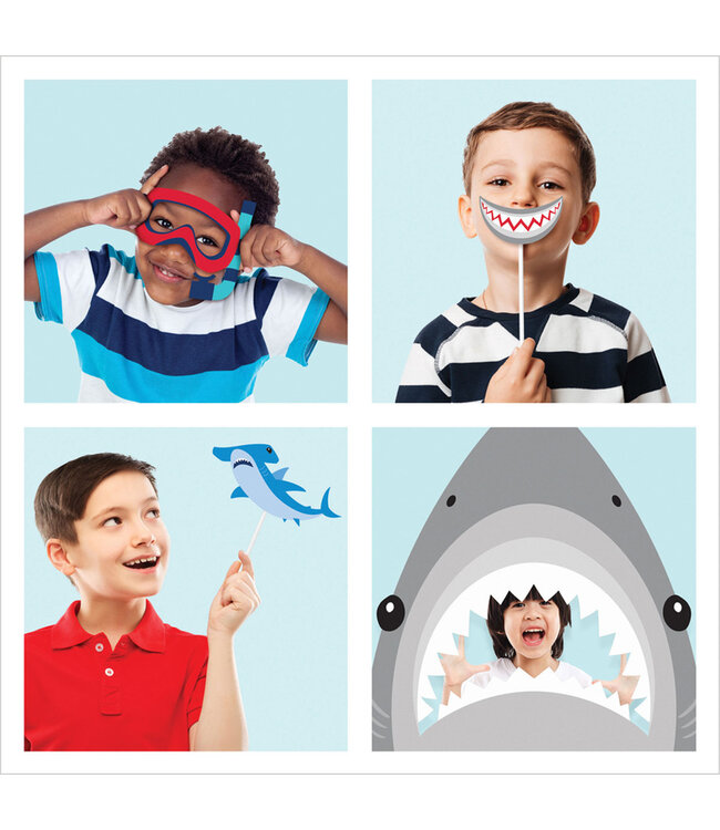 Creative Converting Shark Party Photo Booth Props - 10ct