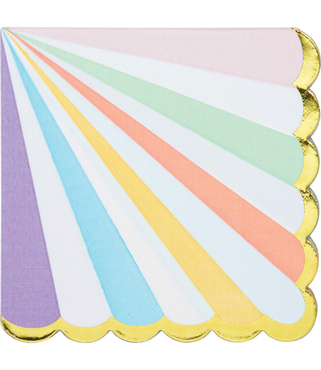 Creative Converting Pastel Celebrations Foil Luncheon Napkins - 16ct