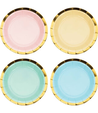 Creative Converting Pastel Celebrations Assorted Foil Luncheon Plates - 8ct