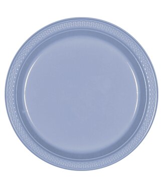 20ct 10in Plastic Plates Pastel Blue