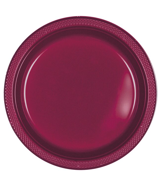 20ct 10in Plastic Plates Berry