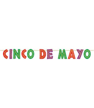 BEISTLE Glittered Cinco De Mayo Banner