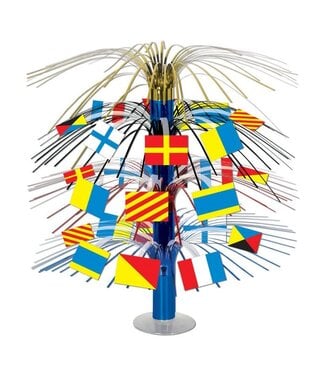 BEISTLE Nautical Flag Cascade Centerpiece