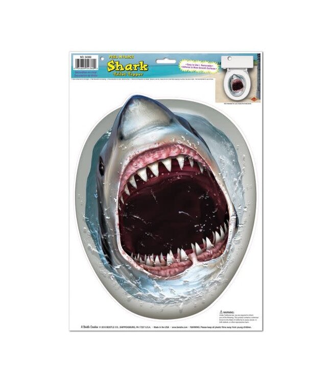 BEISTLE Shark Toilet Topper Peel 'N Place