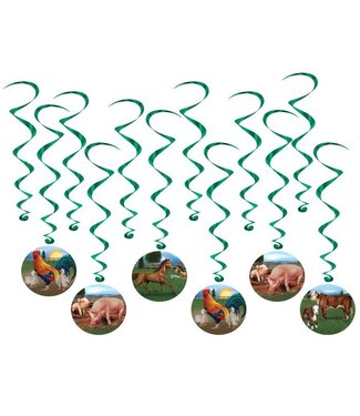 BEISTLE 12ct Farm Animal Whirls