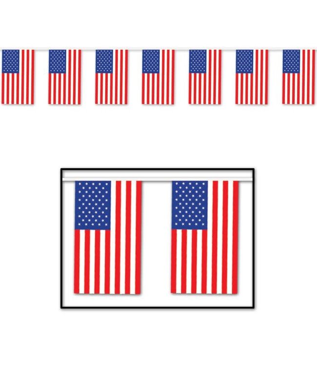 BEISTLE American Flag Pennant Banner