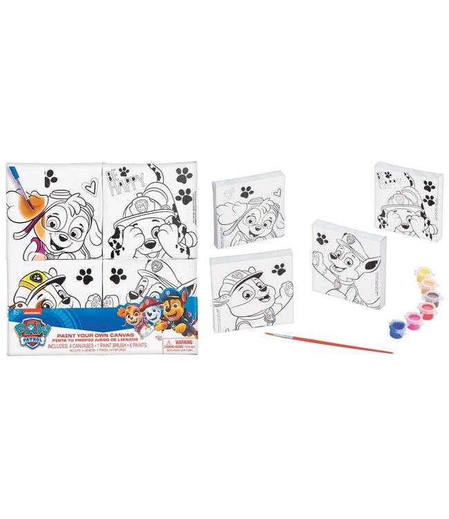 AMSCAN Paw Patrol Color Your Own Canvas