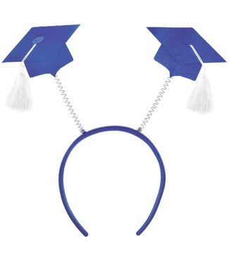 Grad Cap Head Bopper - Blue