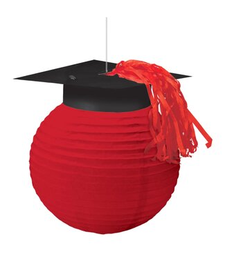 Red Lantern with Grad Cap