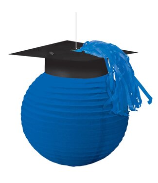 Blue Lantern with Grad Cap